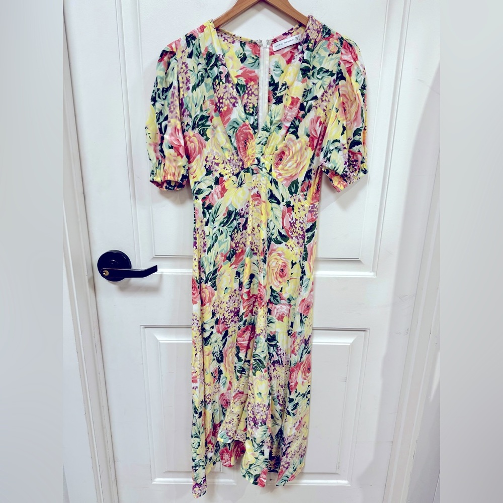 Faithful the brand midi puff sleeve dress